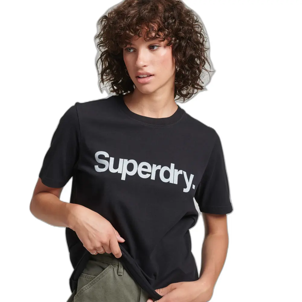 5059726221027 - Womens Core Logo T-Shirt aus Bio-Baumwolle Schwarz - Größe 40 5059726221027 - Womens Core Logo T-Shirt aus Bio-Baumwolle Schwarz - Größe 40