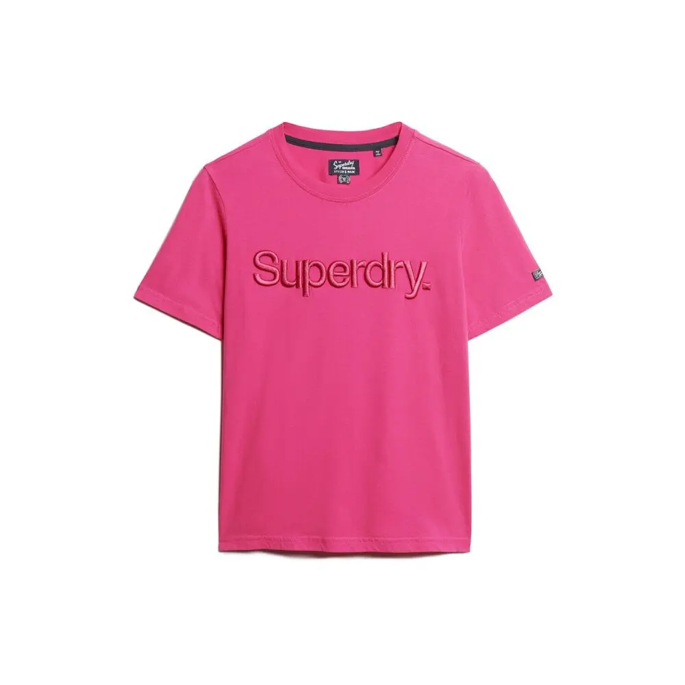 5059726900540 - T-Shirt mit tonal gesticktem Logo für Frauen Superdry
