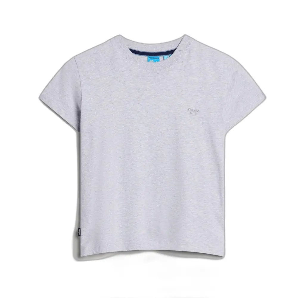 5059726839611 - - Basic-T-Shirt im 90er-Stil in meliertem Gletschergrau mit Logo