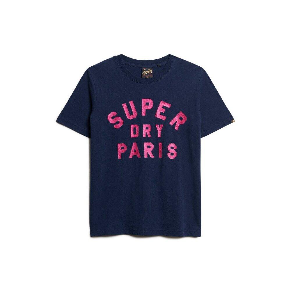 5063068347529 - Lässiges T-Shirt mit Glitzerlogo für Frauen Superdry