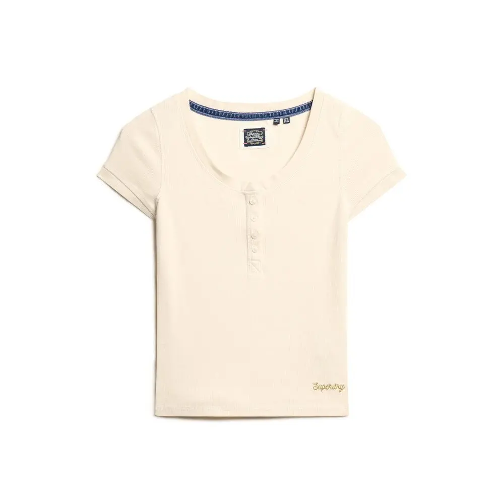 Image of Damen T-Shirt mit Knopfleiste Superdry Essential