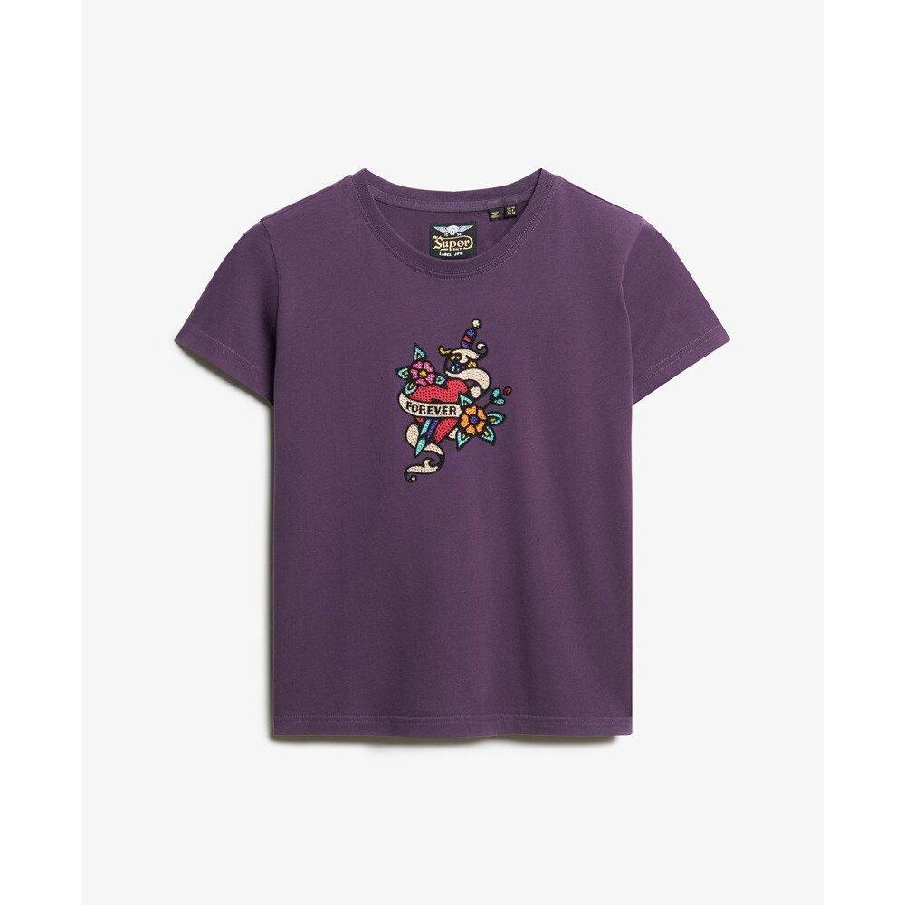 5063068353476 - Eng anliegendes T-Shirt Damen Small Tattoo Rhinest