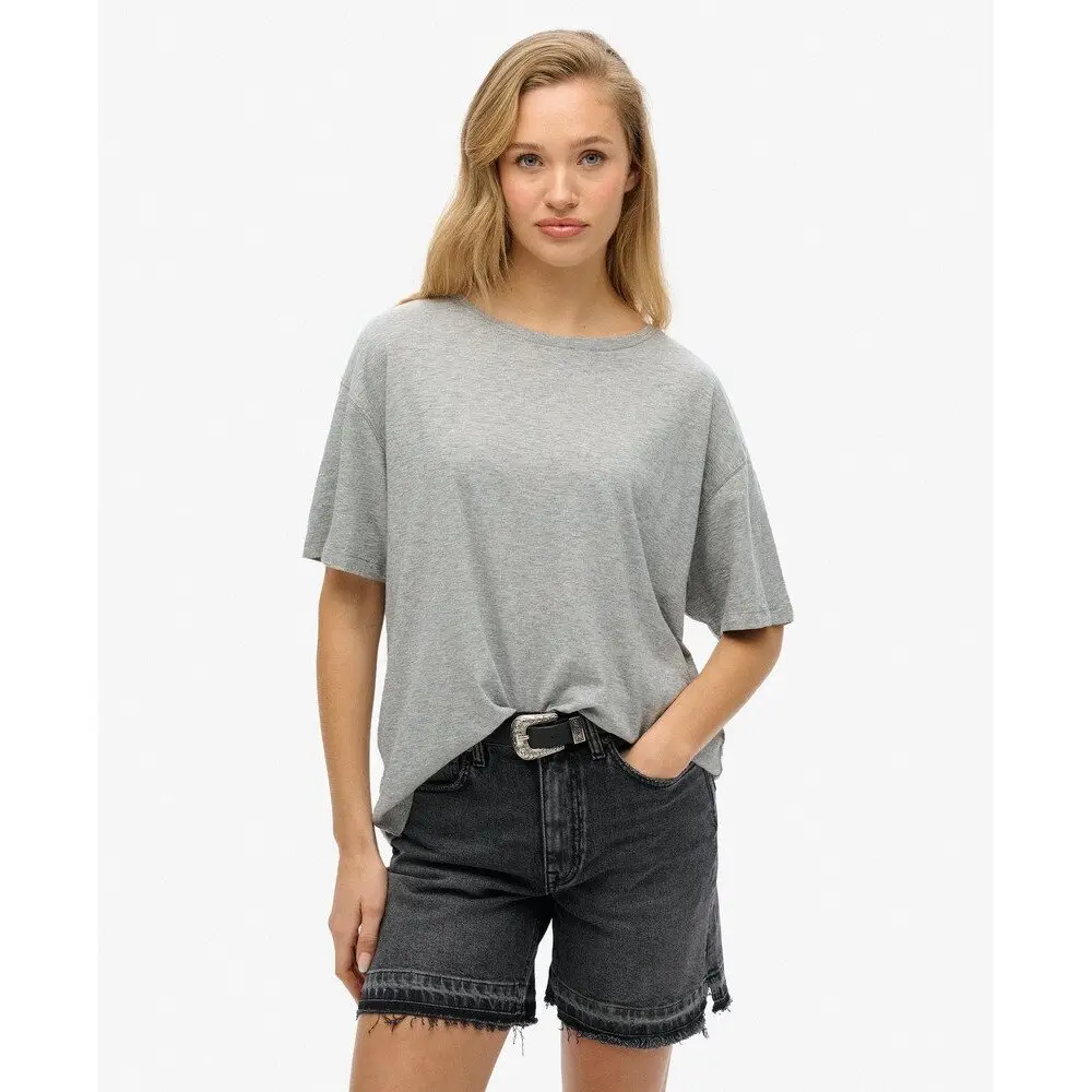 5063068530525 - Damen T-Shirt mit überschnittenen Schultern Studios