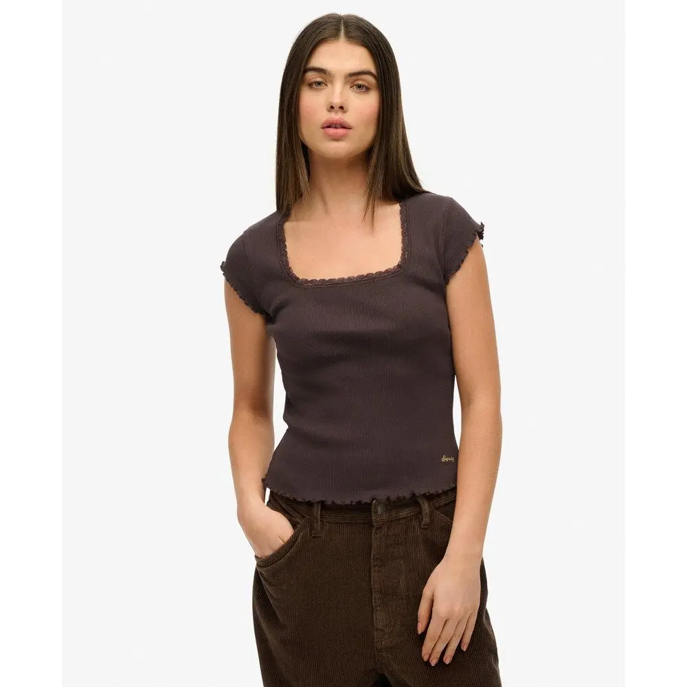 5063068667887 - T-Shirt mit quadratischem Ausschnitt Damen Essential