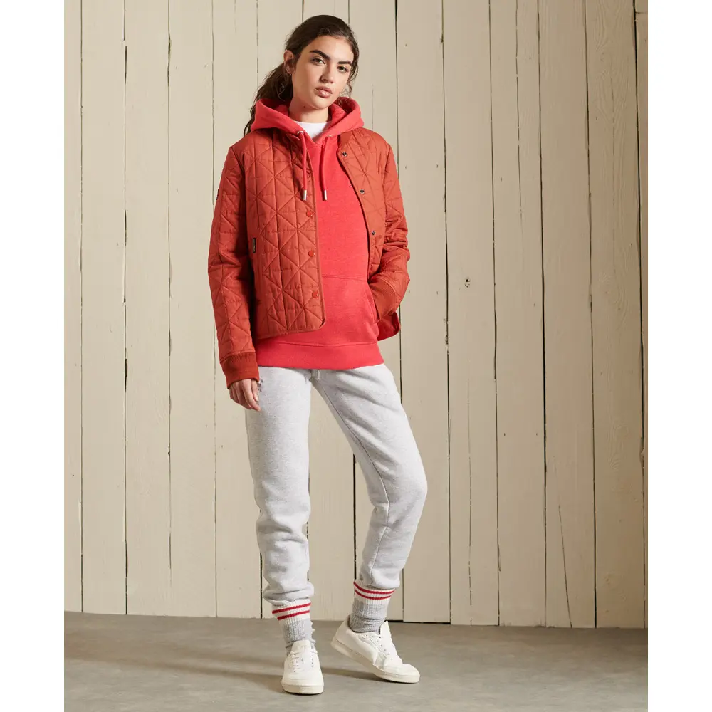 5057847297846 - Womens Vintage Hoodie mit Logo und Stickerei Orange - Größe 36