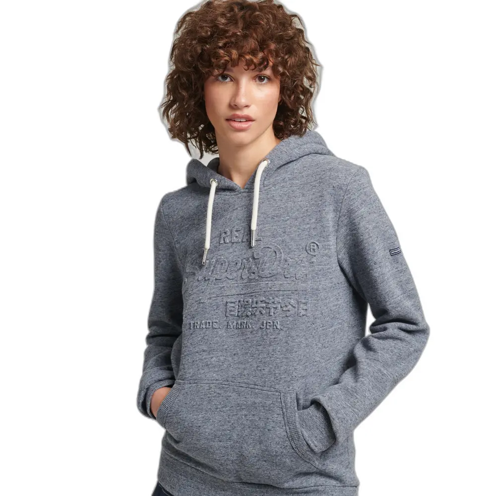 5059726148553 - Womens Hoodie mit Geprägtem Grafischem Logo Hellblau - Größe 36 5059726148553 - Womens Hoodie mit Geprägtem Grafischem Logo Hellblau - Größe 36