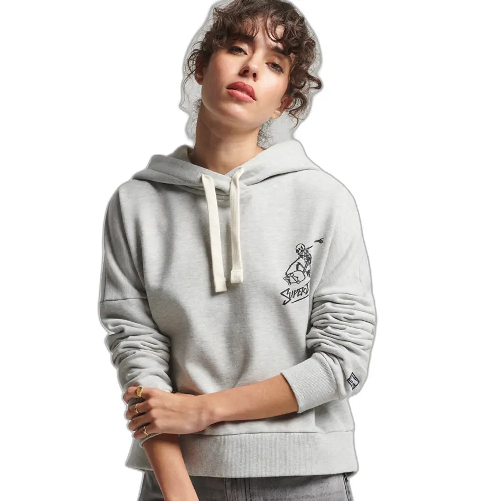 5057847653338 - Womens Vintage Cali Hoodie Hellgrau - Größe 42