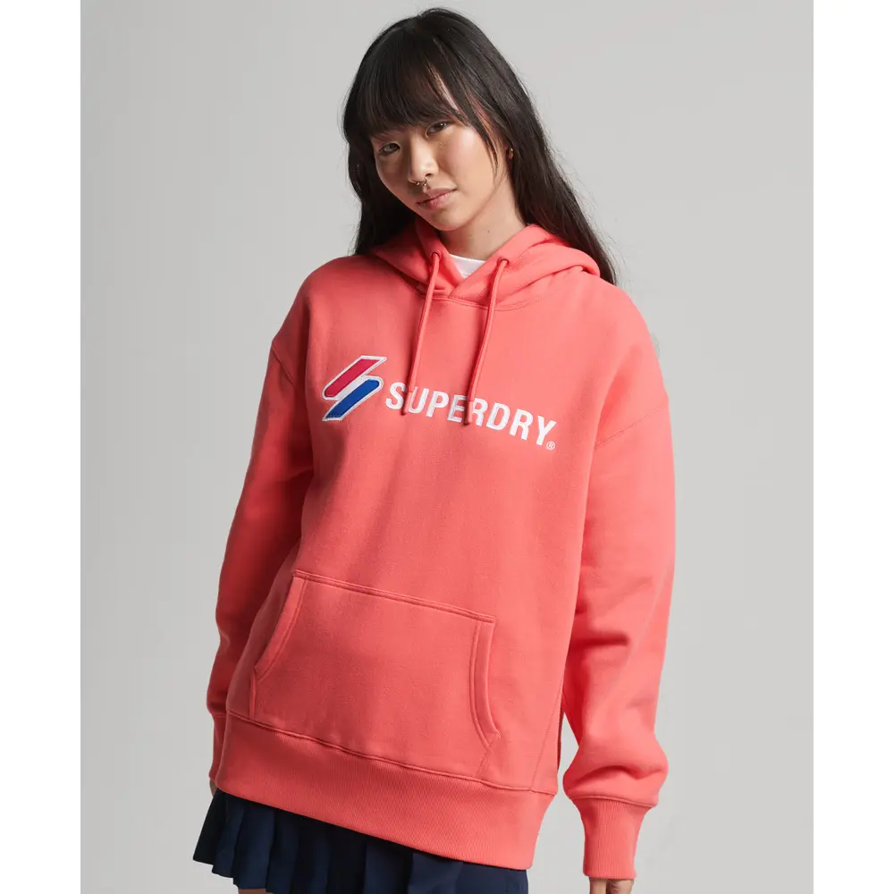5057847741684 - Womens Übergroßes Code Hoodie mit Applikation Koralle - Größe XS S 5057847741684 - Womens Übergroßes Code Hoodie mit Applikation Koralle - Größe XS S