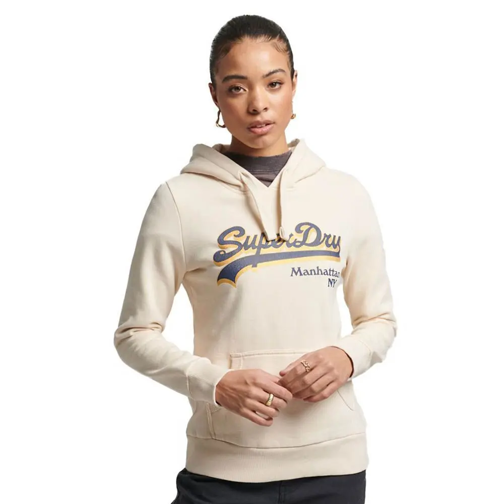 5059726017934 - Womens Glitzer-Hoodie mit Grafiklogo Creme - Größe 34