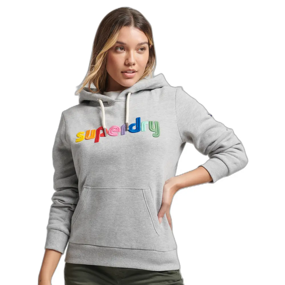 Felpa da donna ricamata con cappuccio