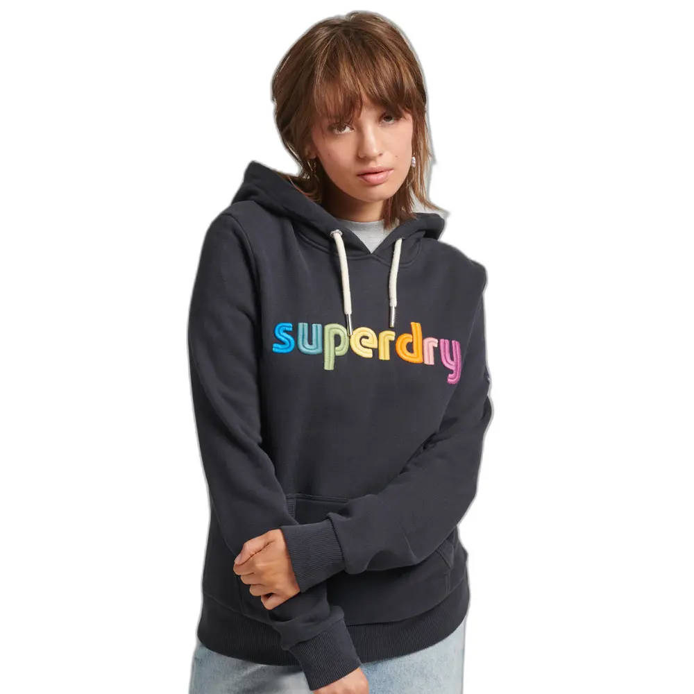 Kapuzenpullover mit gesticktem Logo, Damen Superdry