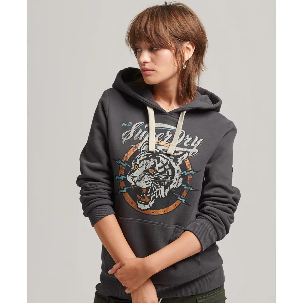 Kapuzenpullover mit Bohème-Muster Frau Superdry Vintage