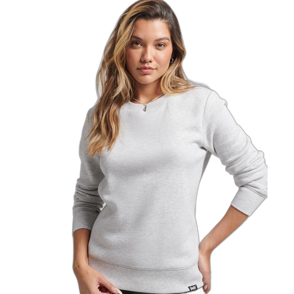 5059726223106 - Damen Essential Rundhals-Sweatshirt aus Bio-Baumwolle und Logo Hellgrau - Größe 44