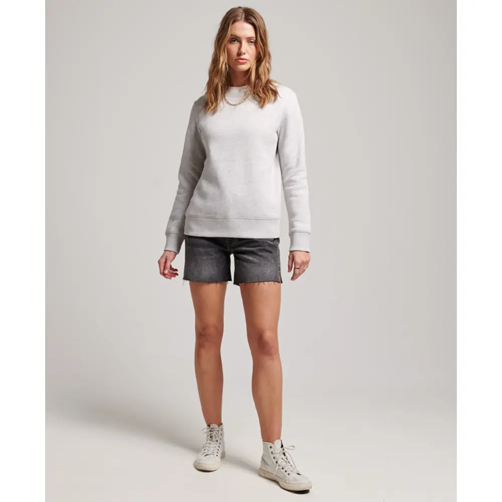 5059726509743 - Damen Vintage Sweatshirt mit Rundhalsausschnitt und Stickerei Hellgrau - Größe 36 5059726509743 - Damen Vintage Sweatshirt mit Rundhalsausschnitt und Stickerei Hellgrau - Größe 36