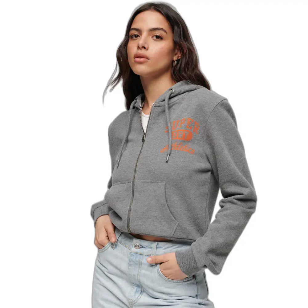 5059726993344 - Kurzes Sweatshirt mit Kapuze und Reißverschluss Damen Athletic Essential