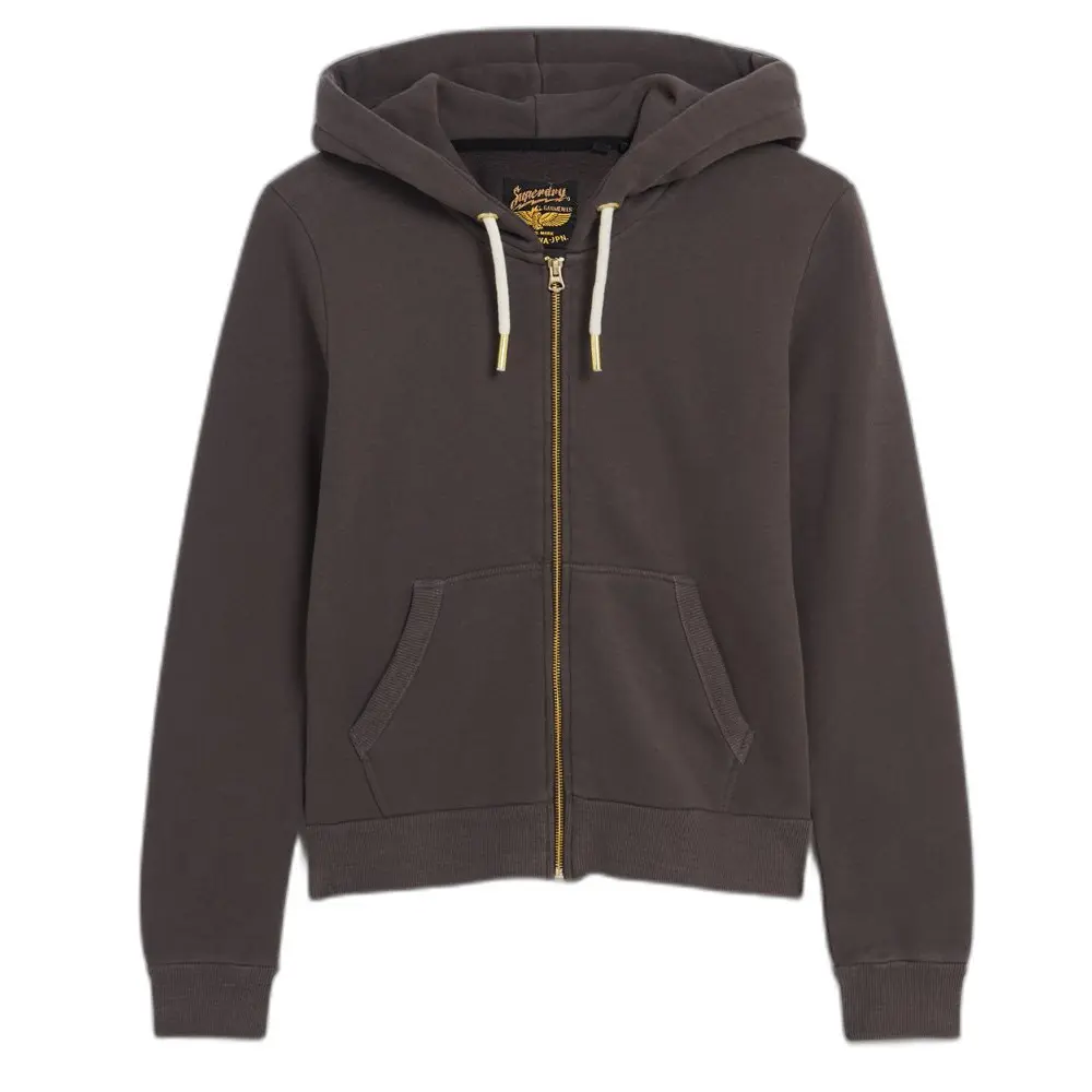 5063068037147 - Damen-Sweatshirt mit Reißverschluss und Kapuze mit Strasssteinen in Tattoo-Optik Superdry