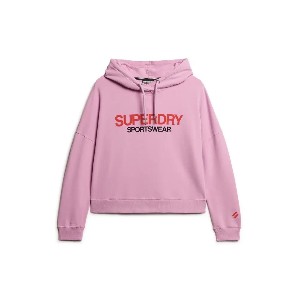 5063068106775 - Damen Hoodie mit geradem Schnitt und Logo Superdry
