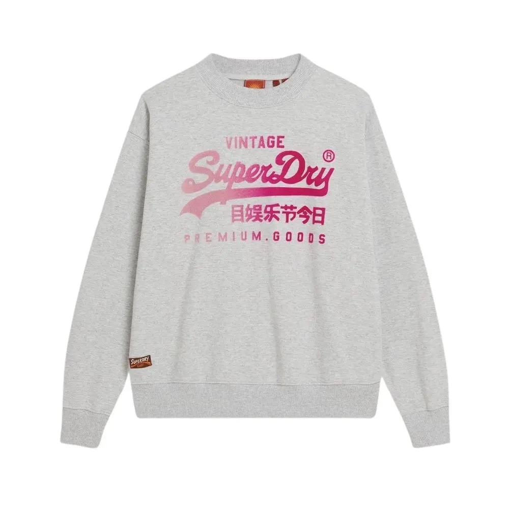 5063068110864 - Weites Sweatshirt Ton in Ton Frau Superdry