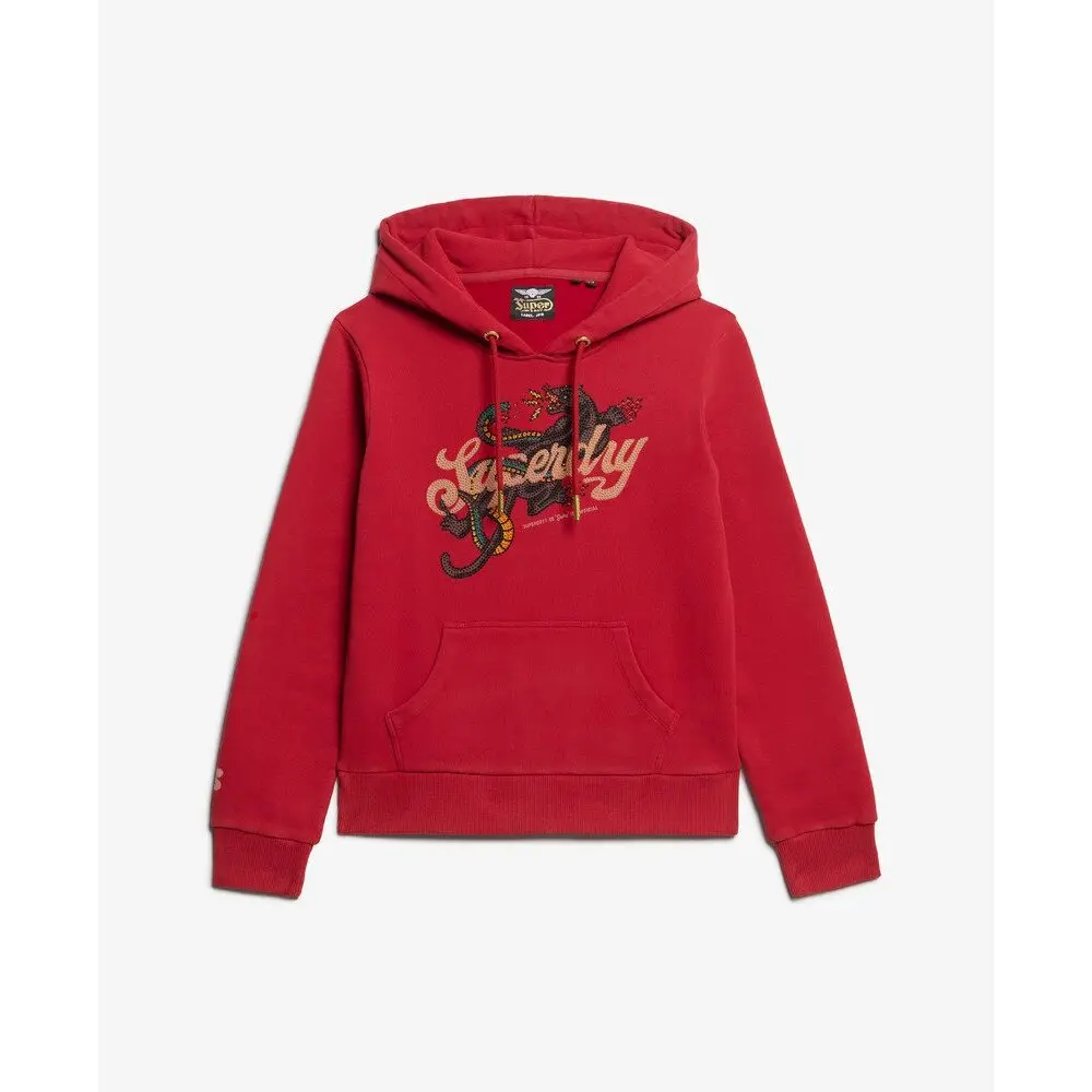 Felpa in fantasia con cappuccio da bambina Superdry Tattoo Script