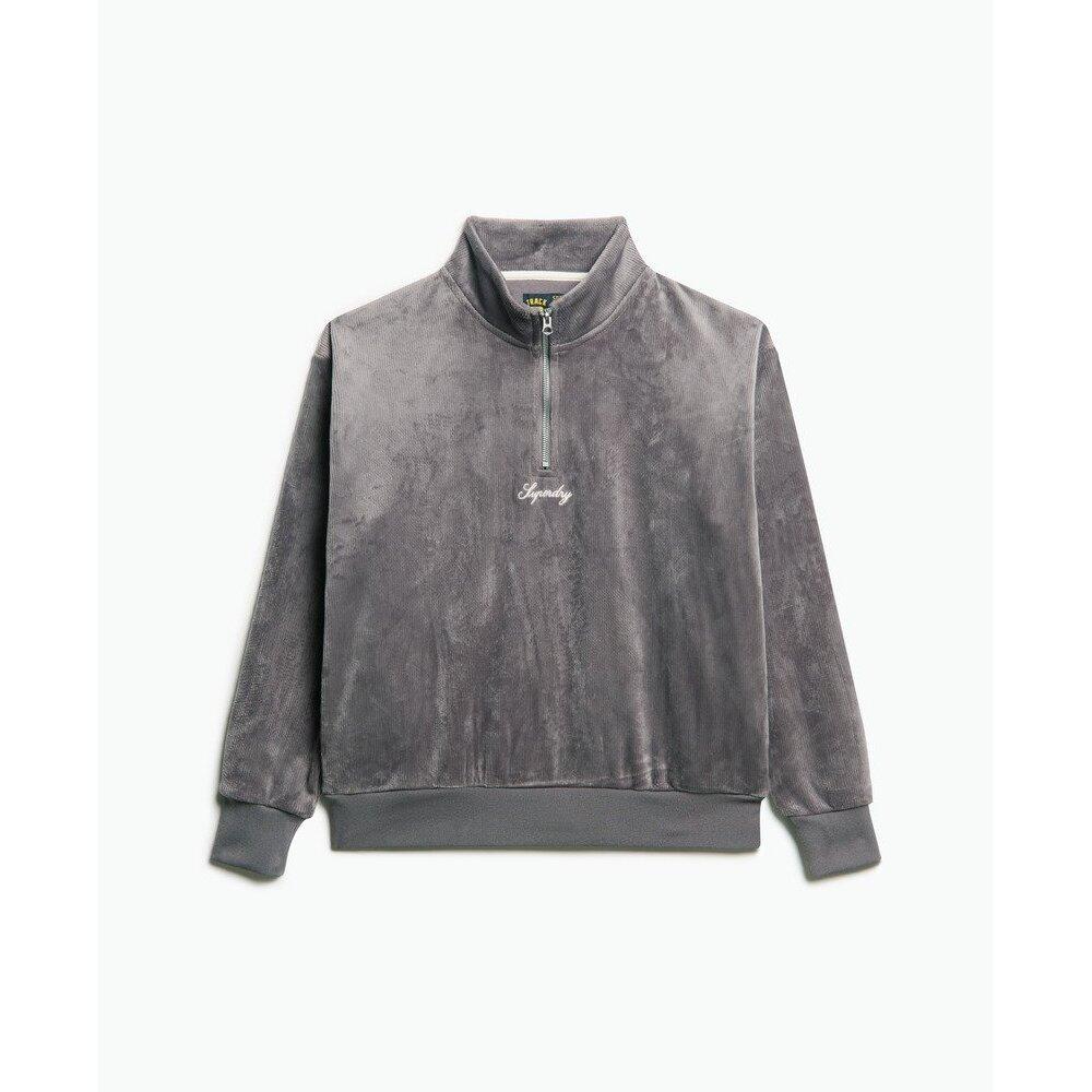 5063068362867 - Damen Sweatshirt mit 1 2 Reißverschluss aus Velours Country Club