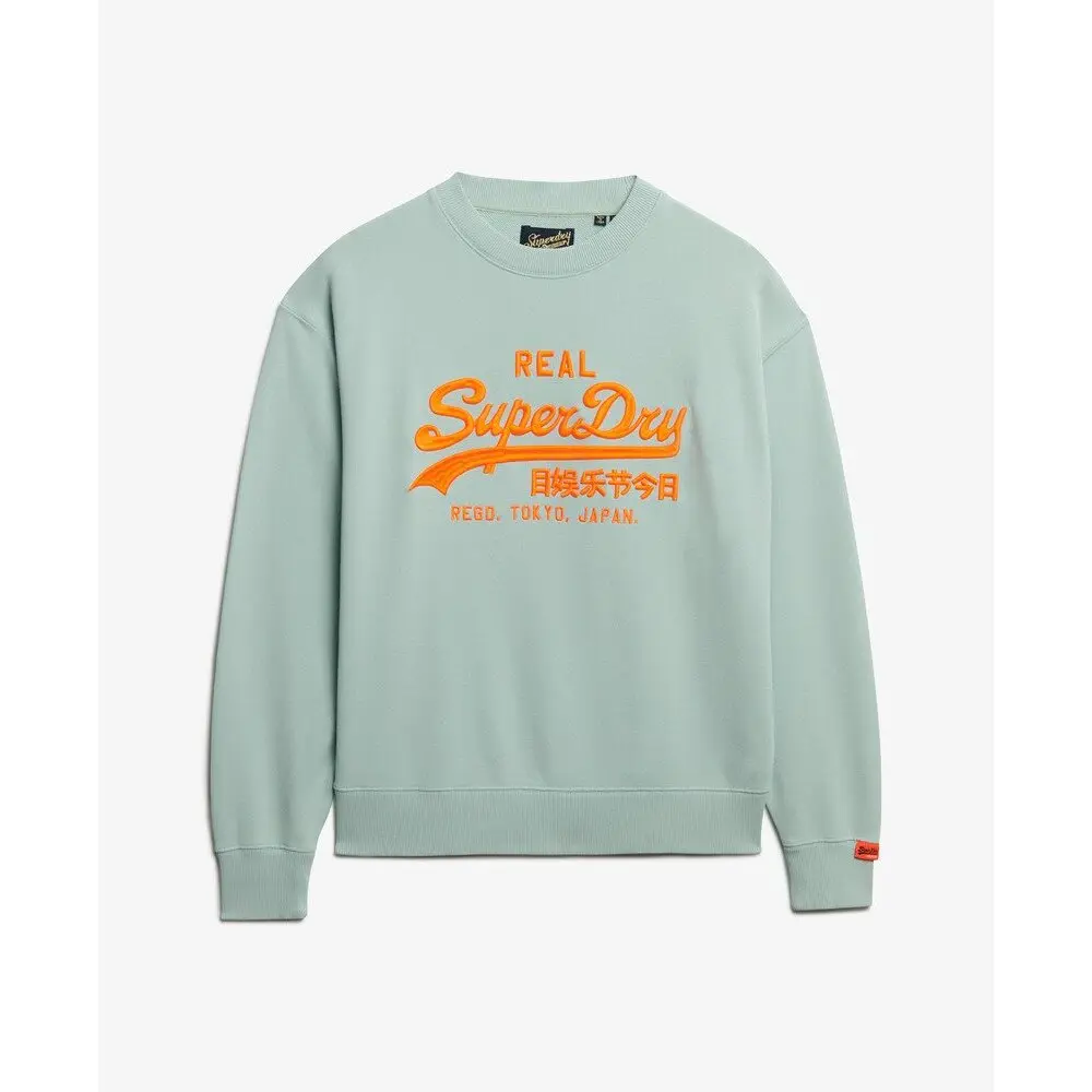 5063068498467 - Leuchtender Damen-Pullover mit Rundhalsausschnitt Vintage Logo