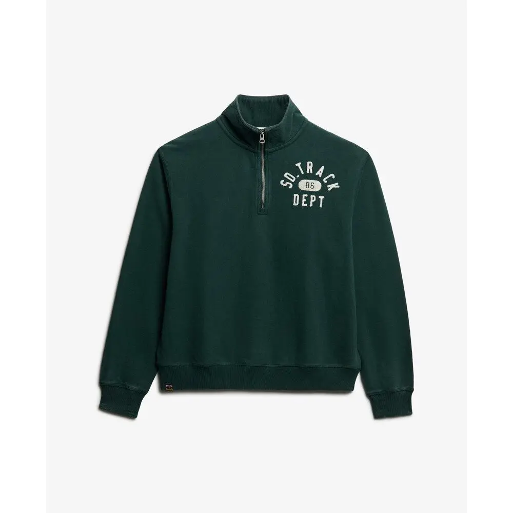 5063068873028 - Damen Sweatshirt mit 1 2 Reißverschluss und Applikation Superdry