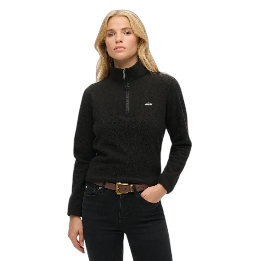 5063068664886 - Damen Fleece-Pullover mit halbem Reißverschluss Superdry