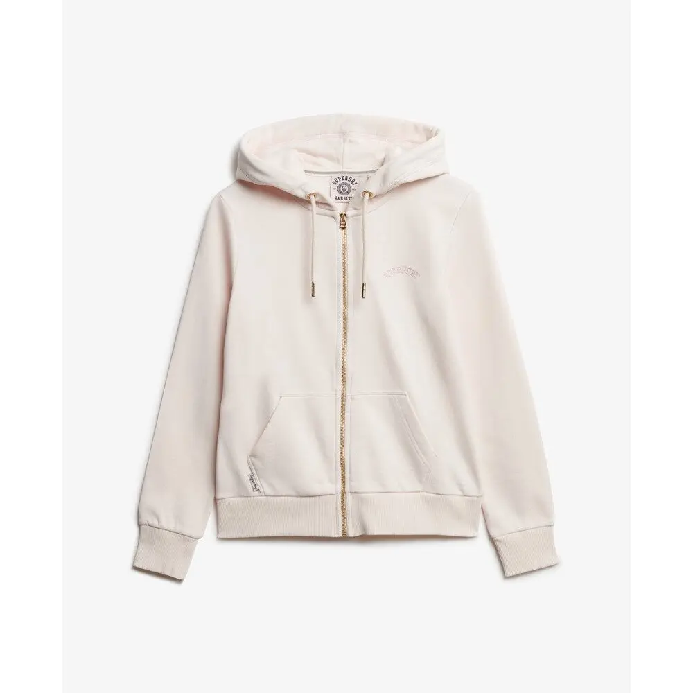 Superdry Para Mujer. W2012477A Sudadera Essential Logo Zip Rosa Claro (Xl), Casual, AlgodóN-image