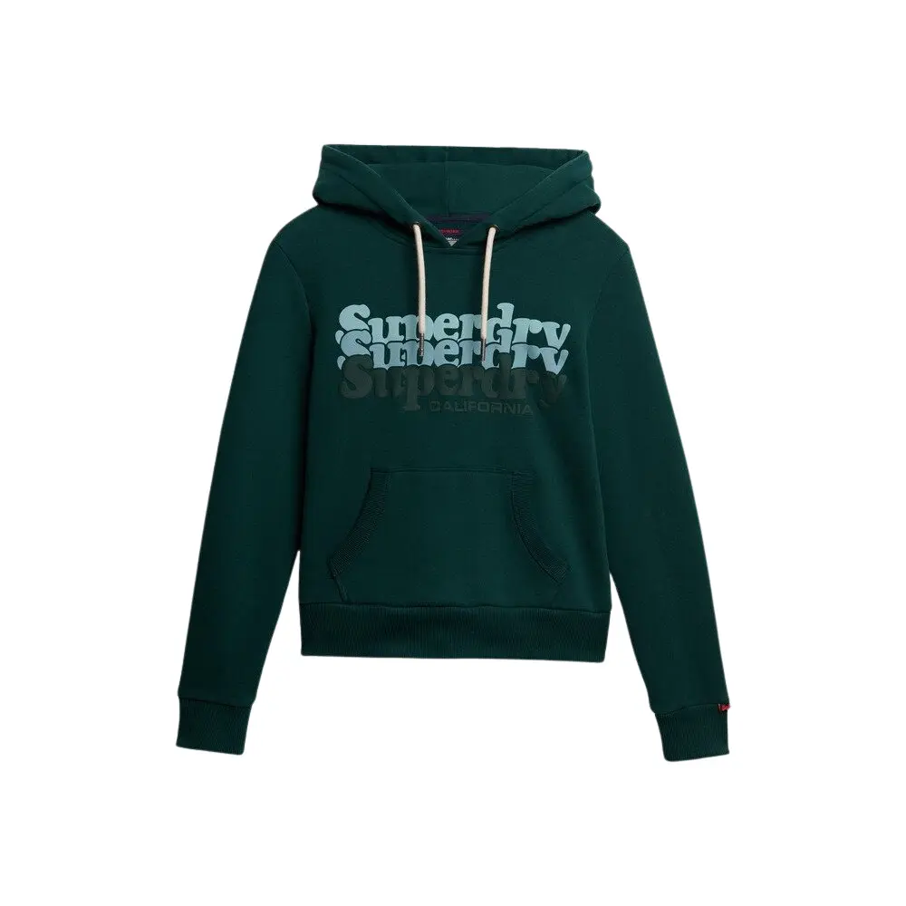 Felpa con cappuccio da donna Superdry Stacked