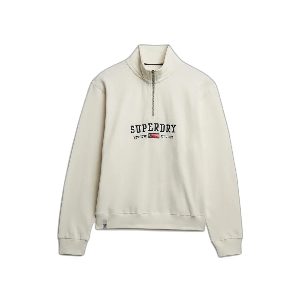 Damen Sweatshirt mit Rundhalsausschnitt und Reißverschluss Superdry Logo Essential