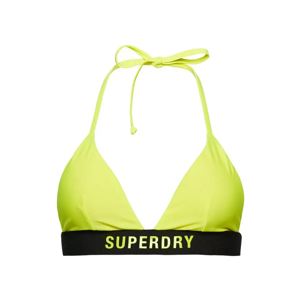 Crop top da bagno a triangolo elasticizzato da donna