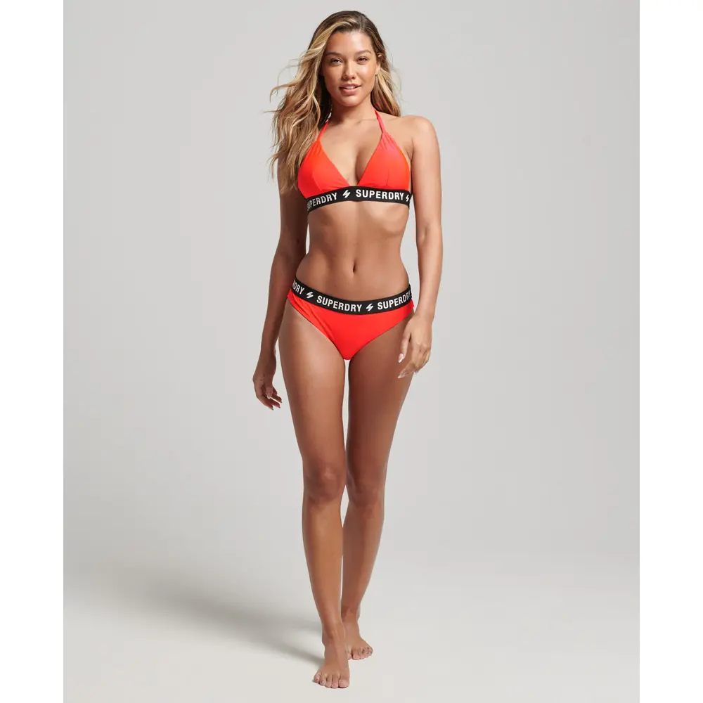 5057847661395 - Womens Triangel-Bikinioberteil mit Elastikeinsatz Koralle - Größe 36