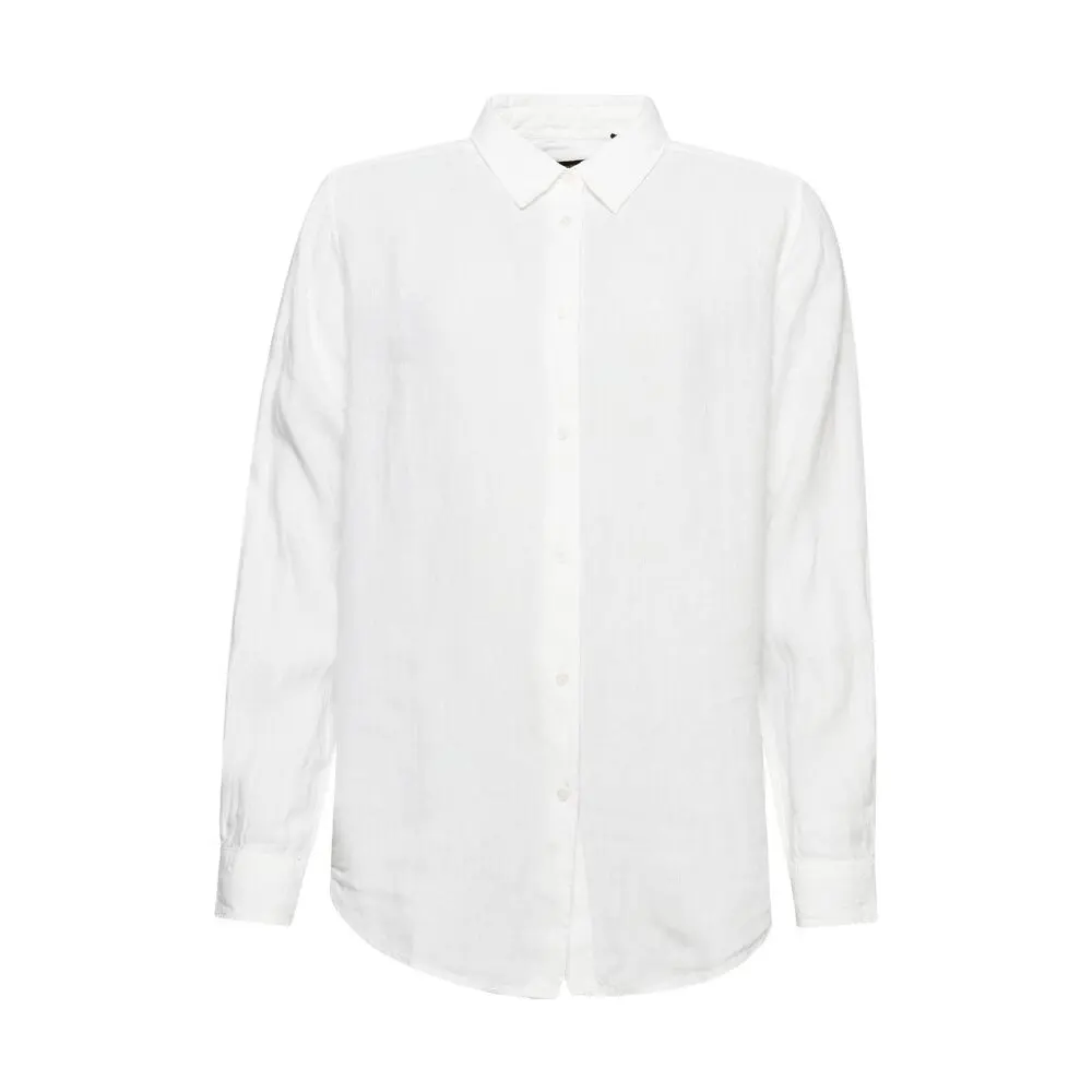 5059726512217 - Damen Lässiges Hemd aus Leinen im Boyfriend-Stil Weiß - Größe 40