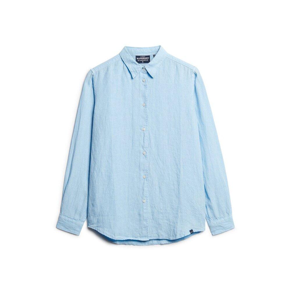 5063068114848 - Langarm-Bluse aus Leinen für Frauen Boyfriend