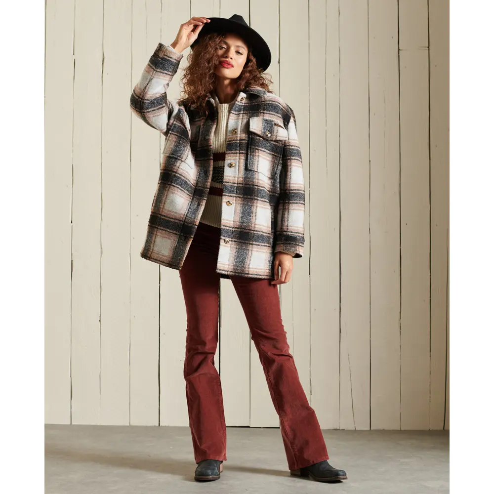 5057847311115 - Womens Overshirt-Jacke Grau - Größe L