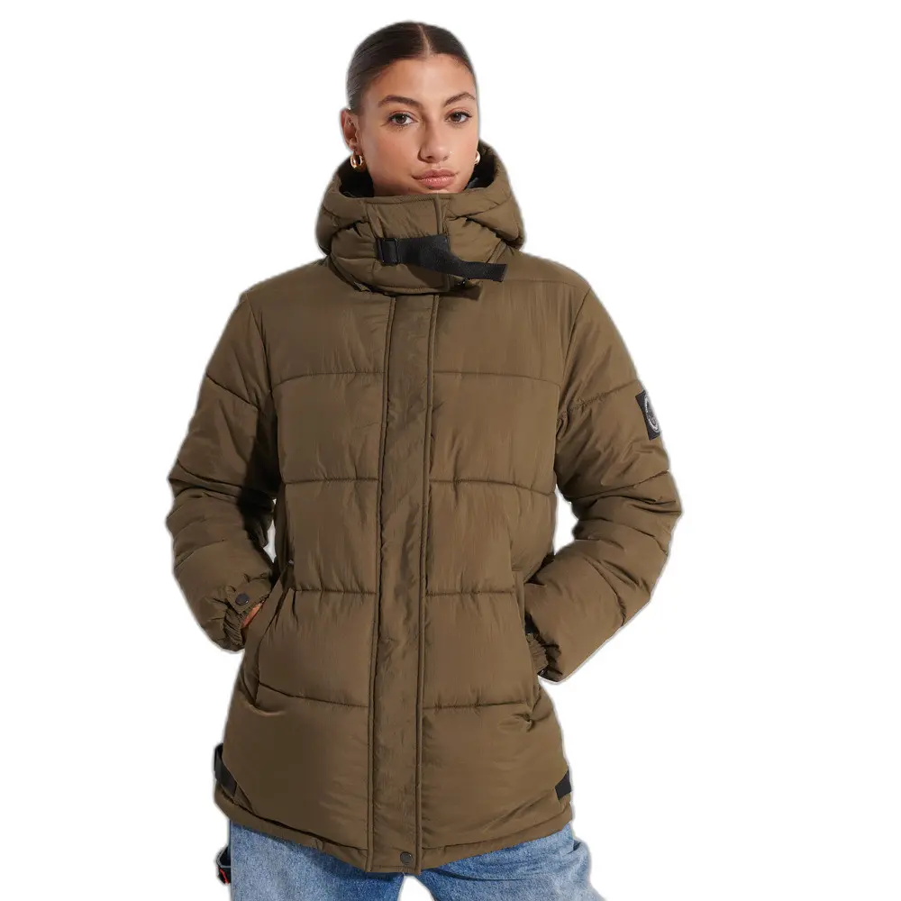5057847316011 - Womens Expedition Cocoon Steppmantel Grün - Größe 42