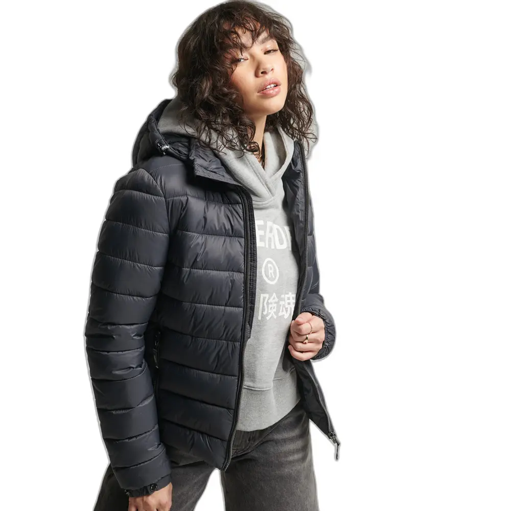 5057847319906 - Womens Klassische Fuji Steppjacke Grau - Größe 36