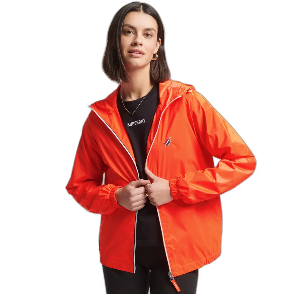 5057847665904 - Womens Leichte Essential Jacke mit Kapuze Koralle - Größe 42