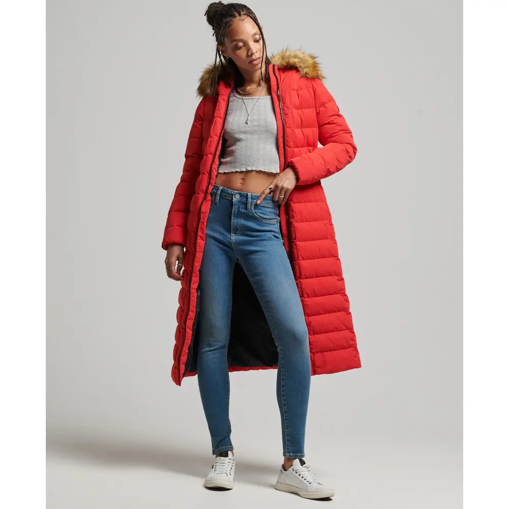 5057847546791 - Womens Langer Arctic Steppmantel Rot - Größe 36 5057847546791 - Womens Langer Arctic Steppmantel Rot - Größe 36