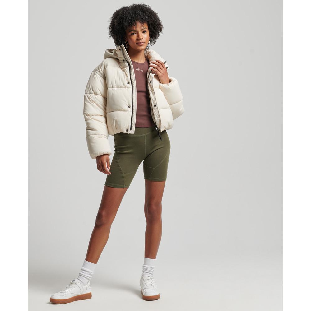 5059726031763 - Womens Kurze Cocoon Steppjacke Creme - Größe 42