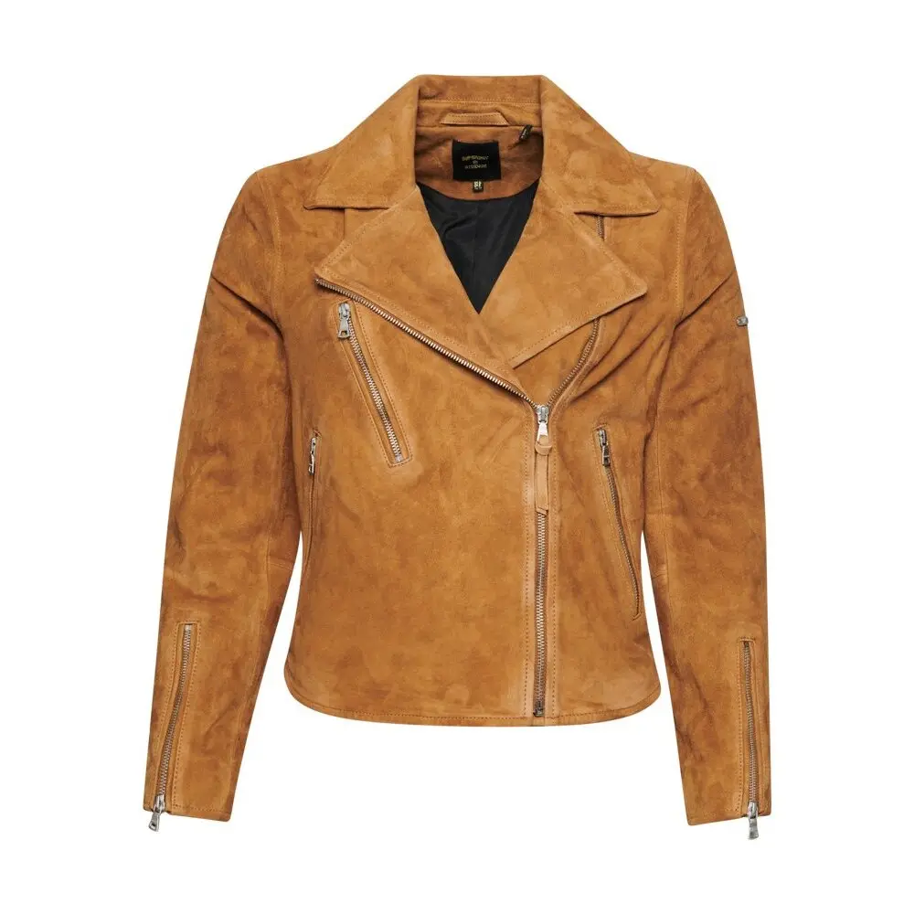 Motorradjacke aus Wildleder Frau Superdry