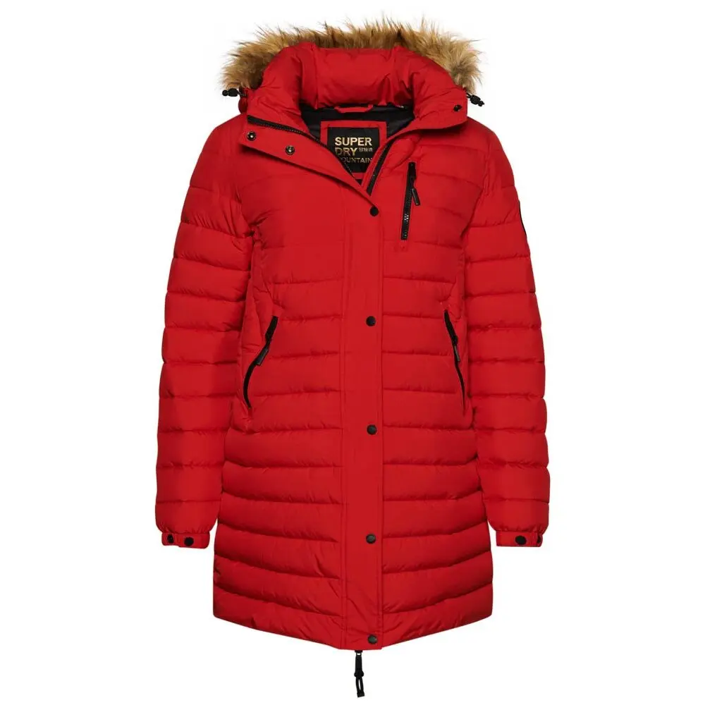 Women's mid-length hooded down jacket Superdry Fuji