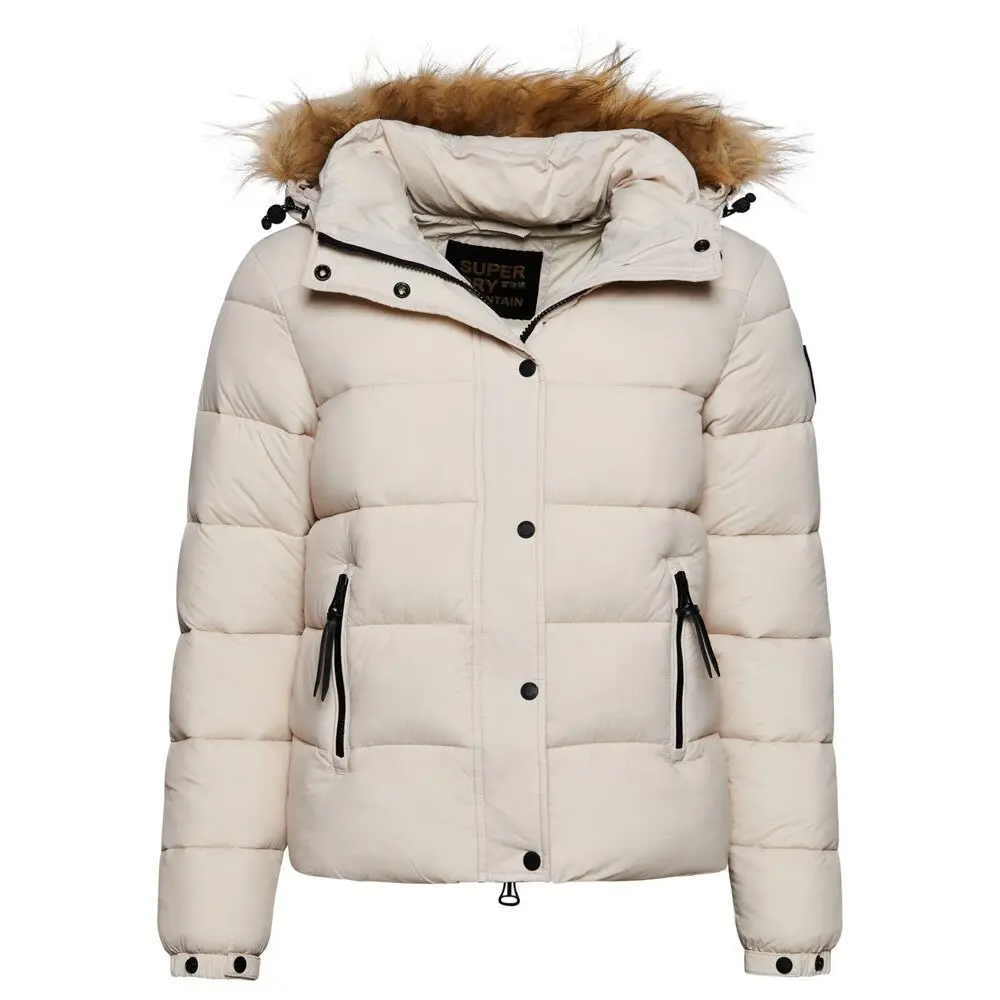 5059726912109 - Kurze Daunenjacke mit Kapuze und Kunstpelz Damen Superdry