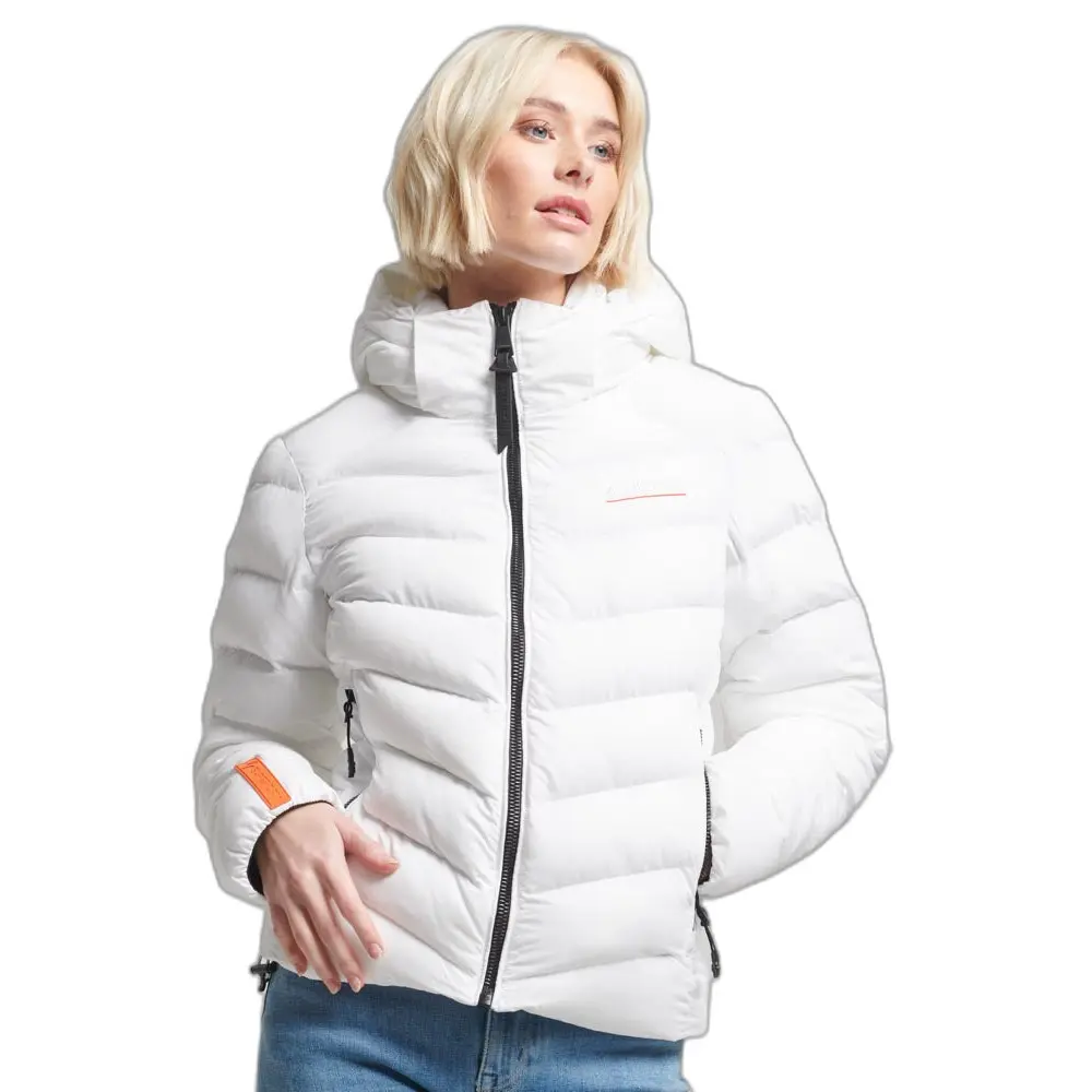 5059726787882 - Damen Steppjacke aus Mikrofaser mit Kapuze Weiß - Größe 40