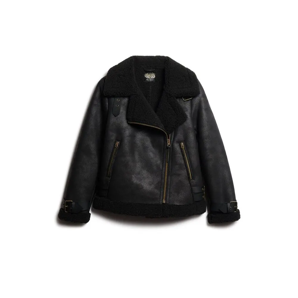 5063068010348 - Frauen Kunstfell-Fliegerjacke Superdry