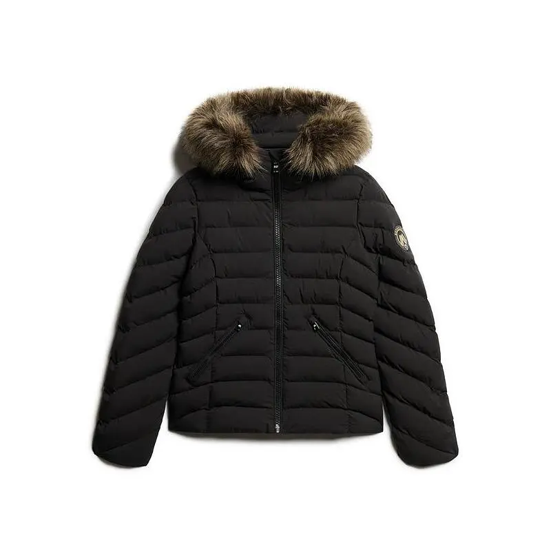5063068371210 - Gepolsterte Daunenjacke Damen Fuji Faux Fur