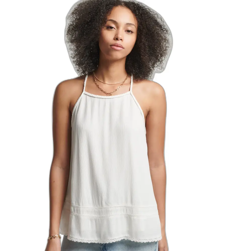 5057847672896 - Womens Vintage Breach Trägertop Weiß - Größe 40