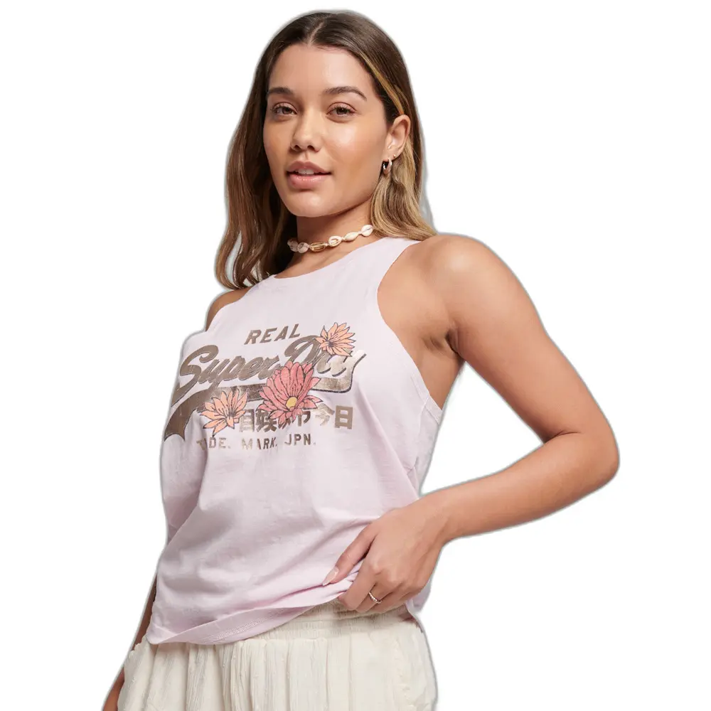 5059726515843 - Damen Vintage Logo Narrative T-Shirt Pink - Größe 36