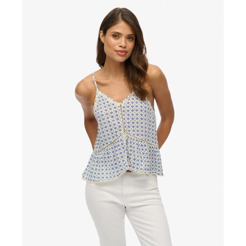 Canotta con bordino a righe donna