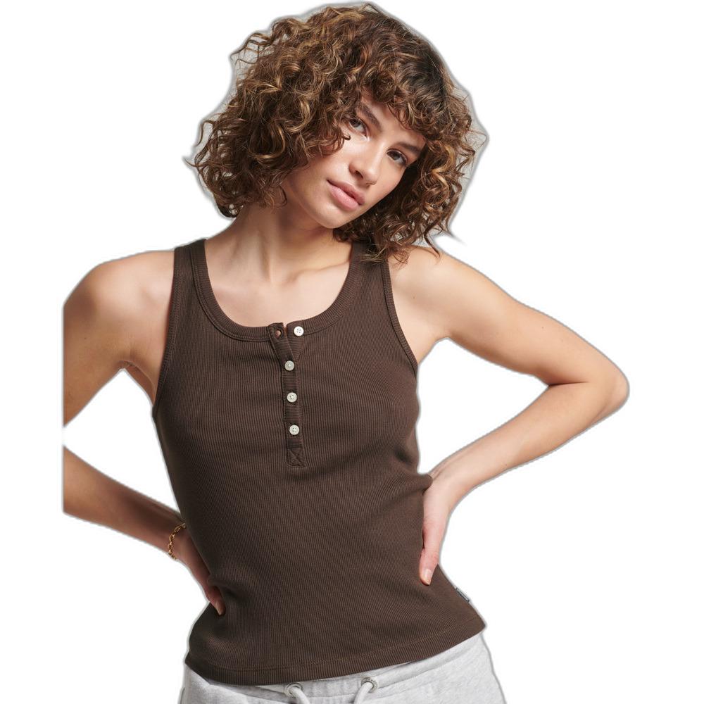 5059726729448 - Womens Button-down-Trägerhemd Braun - Größe S M